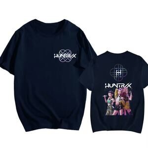 New K-Pop Demon Hunters Print Cotton T-shirt Huntrix Short Sleeve Casual T Shirt